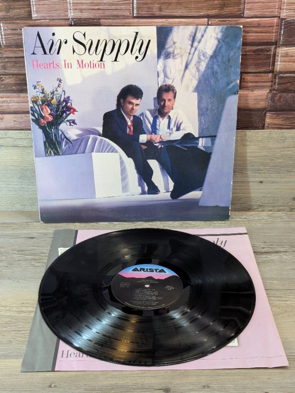 Air Supply Hearts In Motion (Vinyl Record 1986 LP Arista AL9-8426)